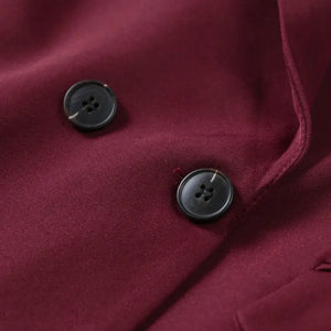 Blazer Feminino Alongado Alfaiataria Vinho