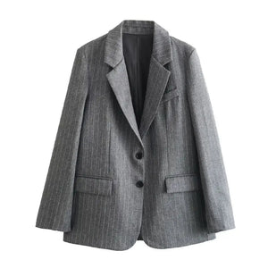 Blazer Feminino Alongado Cinza Soraya