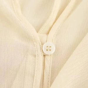 Blusa Boho Manga Longa Chiffon Babado