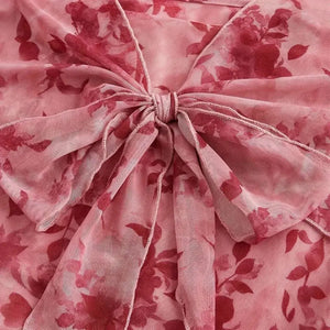 Blusa Cropped Tule Feminino Estampa Rosa Manga Longa