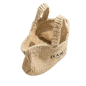 Bolsa de Palha de Praia Feminina Grande Modelo Paris