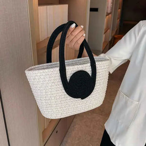 Bolsa de Praia de Palha Modelo Lolla