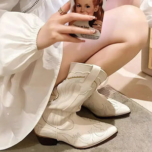 Bota Country Feminina Texana Cano Médio