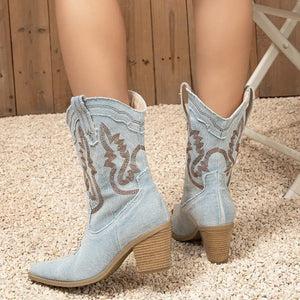 Bota Feminina Texana Jeans Dallas