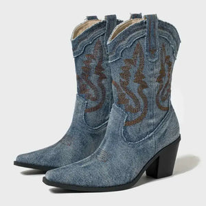 Bota Feminina Texana Jeans Dallas