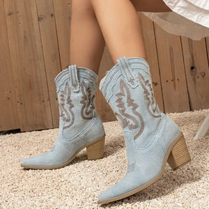 Bota Feminina Texana Jeans Dallas