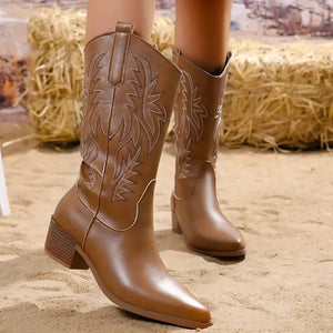 Bota Feminina Texana Marrom Western