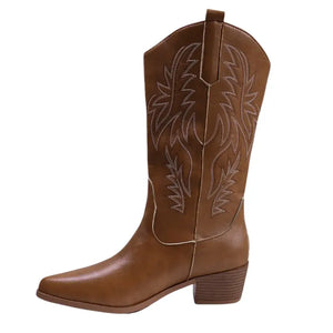 Bota Feminina Texana Marrom Western