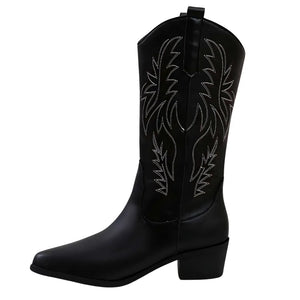 Bota Feminina Texana Preta Western