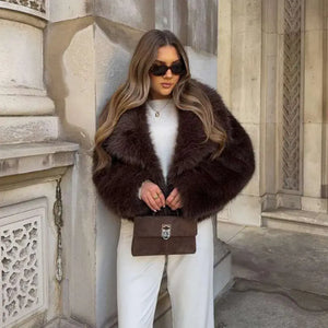 Casaco Curto Pele Marrom