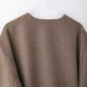 Casaco Lã Batida Feminino com Cinto