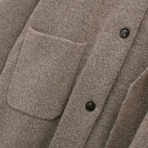 Casaco de Lã Feminino com Cachecol