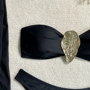 Conjunto Biquíni Cintura Alta e Saída de Praia Elegante