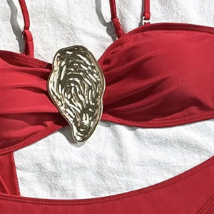 Conjunto Biquíni Cintura Alta e Saída de Praia Elegante