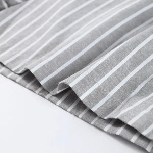 Conjunto Camisa e Shorts Feminino Listrado