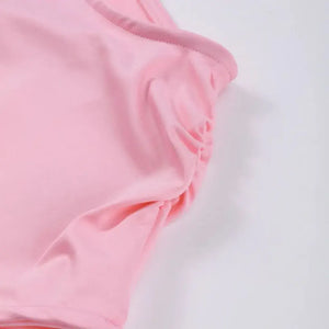 Conjunto Feminino Rosa Saia Longa e Blusa Cropped