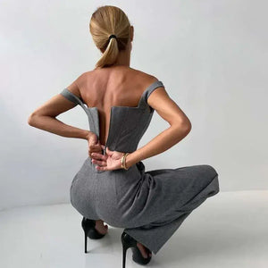 Conjunto Social Feminino Blazer Corset Acinturado Sofisticado