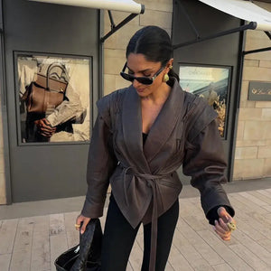 Jaqueta-Feminina-de-Couro-Marrom