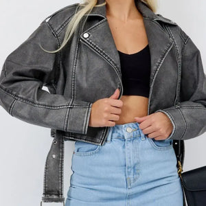Jaqueta-de-Couro-Feminina-Cinza-Vintage