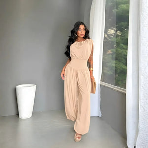 Macacão Feminino Longo Elegante com Cintura Marcada