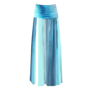 Maiô Feminino com Saída de Praia Longa Degradê e Recorte Lateral