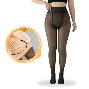 Meia Calça Térmica Translúcida Peluciada Grossa