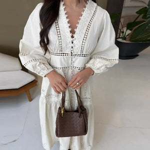 Vestido Boho Chic Longo Feminino Elegante Casual