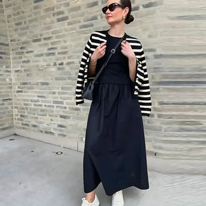 Vestido Casual Básico Longo Feminino