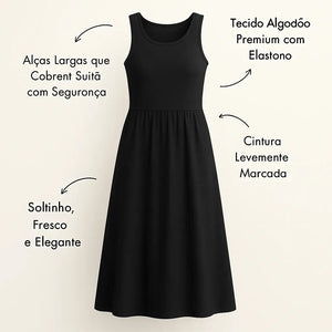 Vestido Casual Básico Longo Feminino