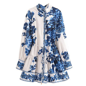 Vestido Estampado Flores Boho Chic Curto