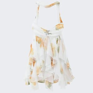 Vestido Feminino Leve Estampado Floral Curto