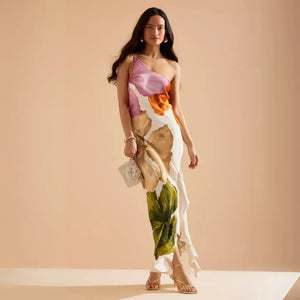 Vestido Longo Feminino Estampado Floral