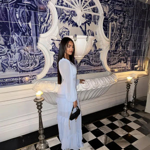 Vestido Longo Fluido Boho Chic com Babados Elegantes