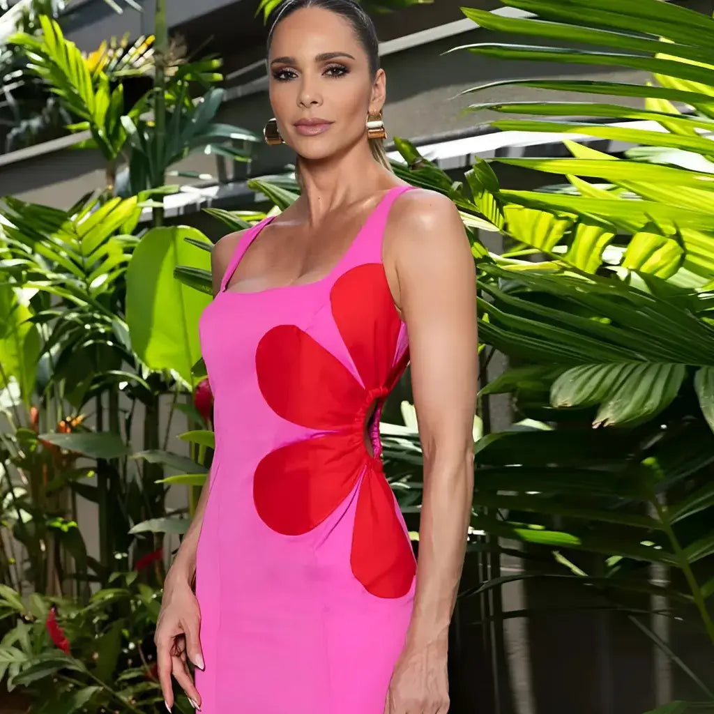 Vestido-Midi-Rosa-Flower