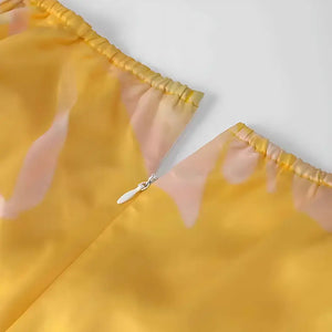 Vestido Tomara que Caia Longo Estampado Elegante Cetim