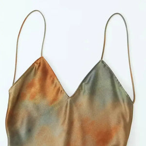 Vestido de Festa Longo Feminino de Cetim Elegante