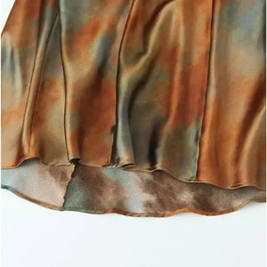 Vestido de Festa Longo Feminino de Cetim Elegante