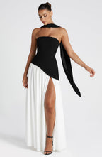 Vestido Feminino Longo Sem Alças Crepe – Mya