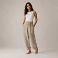 Calça Pantalona Feminina Linho com Cintura Alta – Anaïs