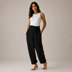 Calça Pantalona Feminina Linho com Cintura Alta – Anaïs