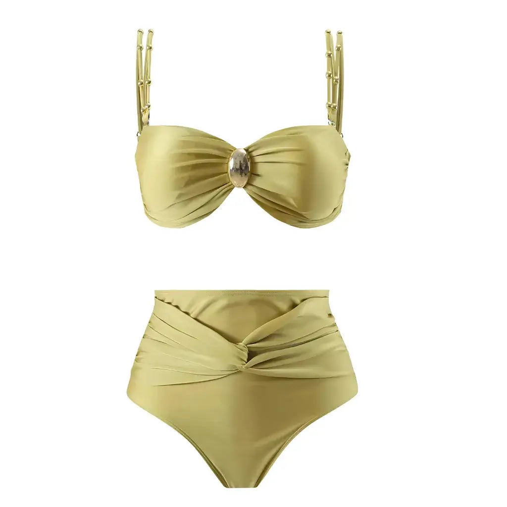 Biquíni Cintura Alta Saída de Praia Elegante Longa