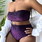 Biquíni Plus Size Cintura Alta Confortável Estampa Leopardo