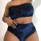 Biquíni Plus Size Cintura Alta Confortável Estampa Leopardo