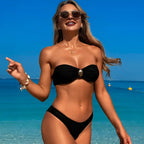Biquíni Tomara que Caia com Calça de Praia
