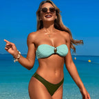 Biquíni Tomara que Caia com Calça de Praia
