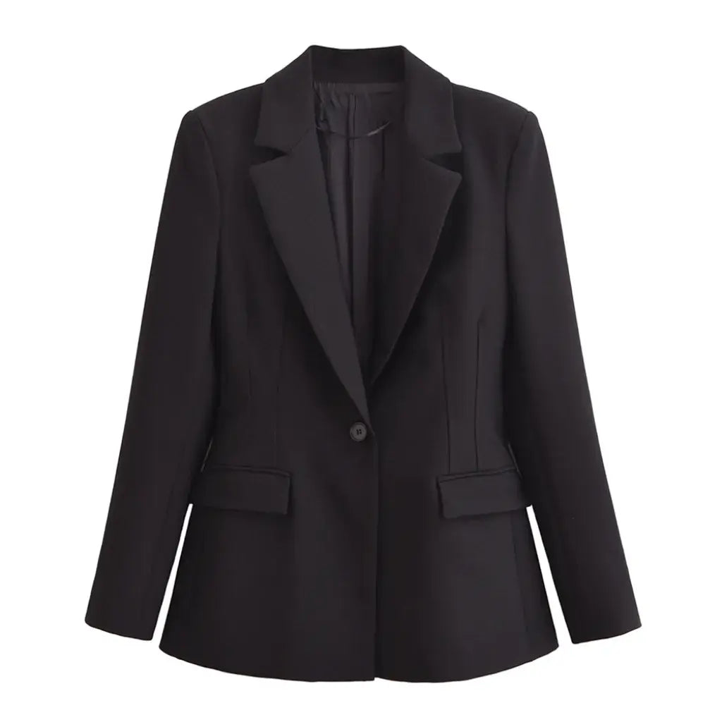 Blazer Alfaiataria Acinturado Preto
