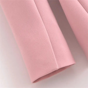 Blazer Alfaiataria Acinturado Rosa