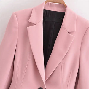 Blazer Alfaiataria Acinturado Rosa