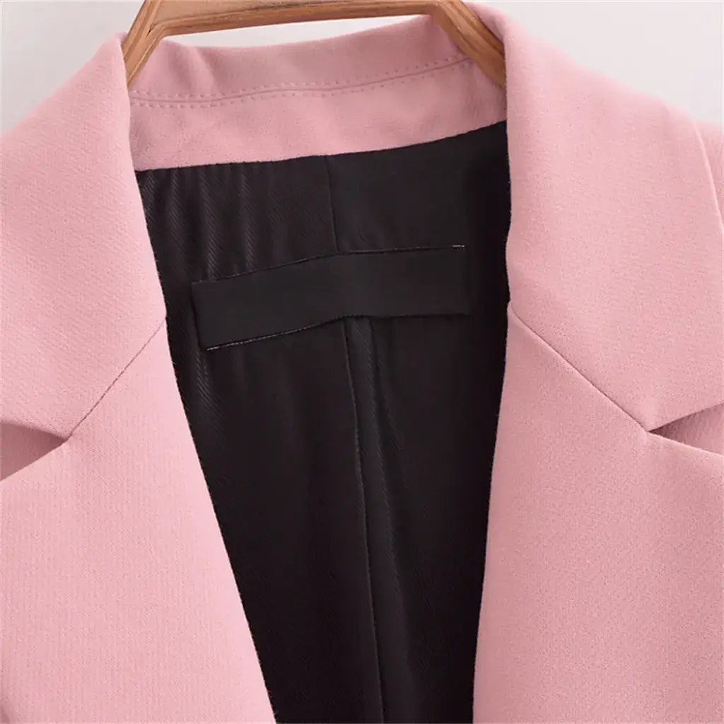 Blazer Alfaiataria Acinturado Rosa