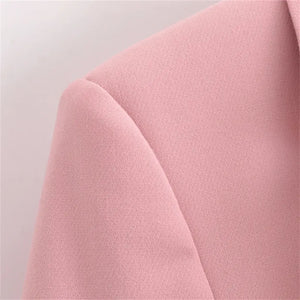 Blazer Alfaiataria Acinturado Rosa